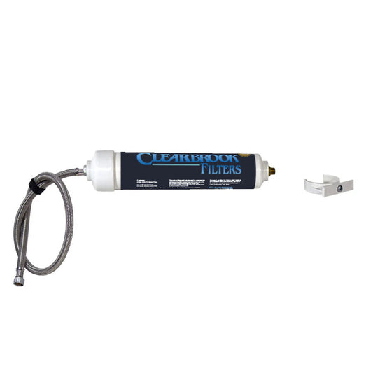 RF10-S  Clearbrook refrigerator filter system.  With 1/4 inch compression stainless steel hose. For refrigerator.