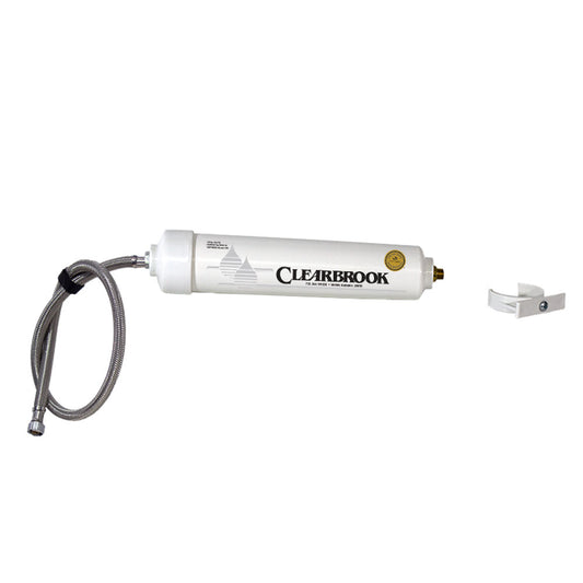 RF10-S  Clearbrook refrigerator filter system.  With 1/4 inch compression stainless steel hose. For refrigerator.